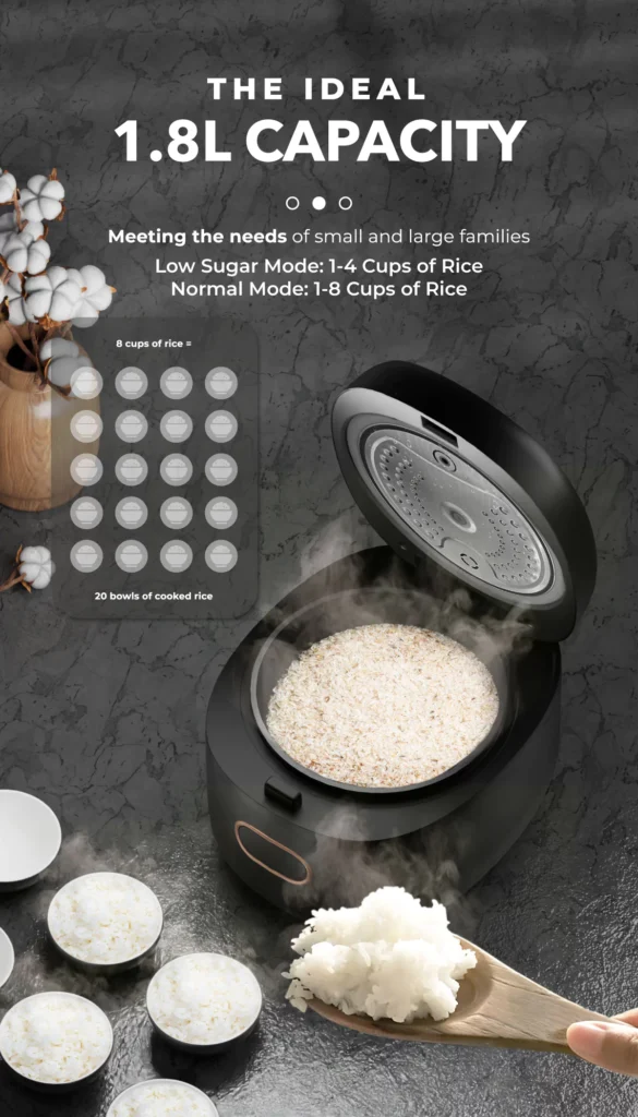 Russell Taylors Digital Low - Sugar Rice Cooker (1.8L) RC10