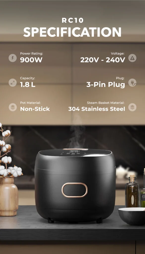 Russell Taylors Digital Low - Sugar Rice Cooker (1.8L) RC10