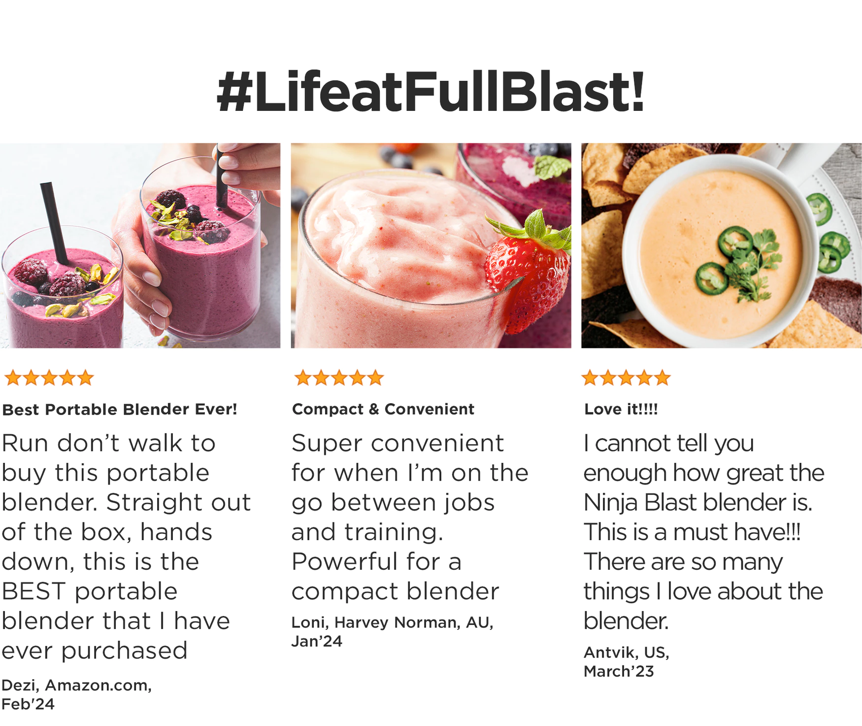 Ninja Blast Portable blender, 530 - milliliter capacity, USB - C charging cable, capable of crushing ice, lightweight and portable, BPA - free，Ninja BC151SM