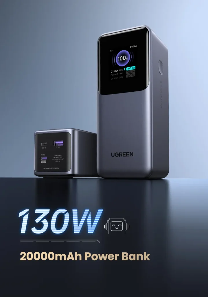 20000mAh 130W Power Bank, with Fast - Charging Support and Smart Digital Display