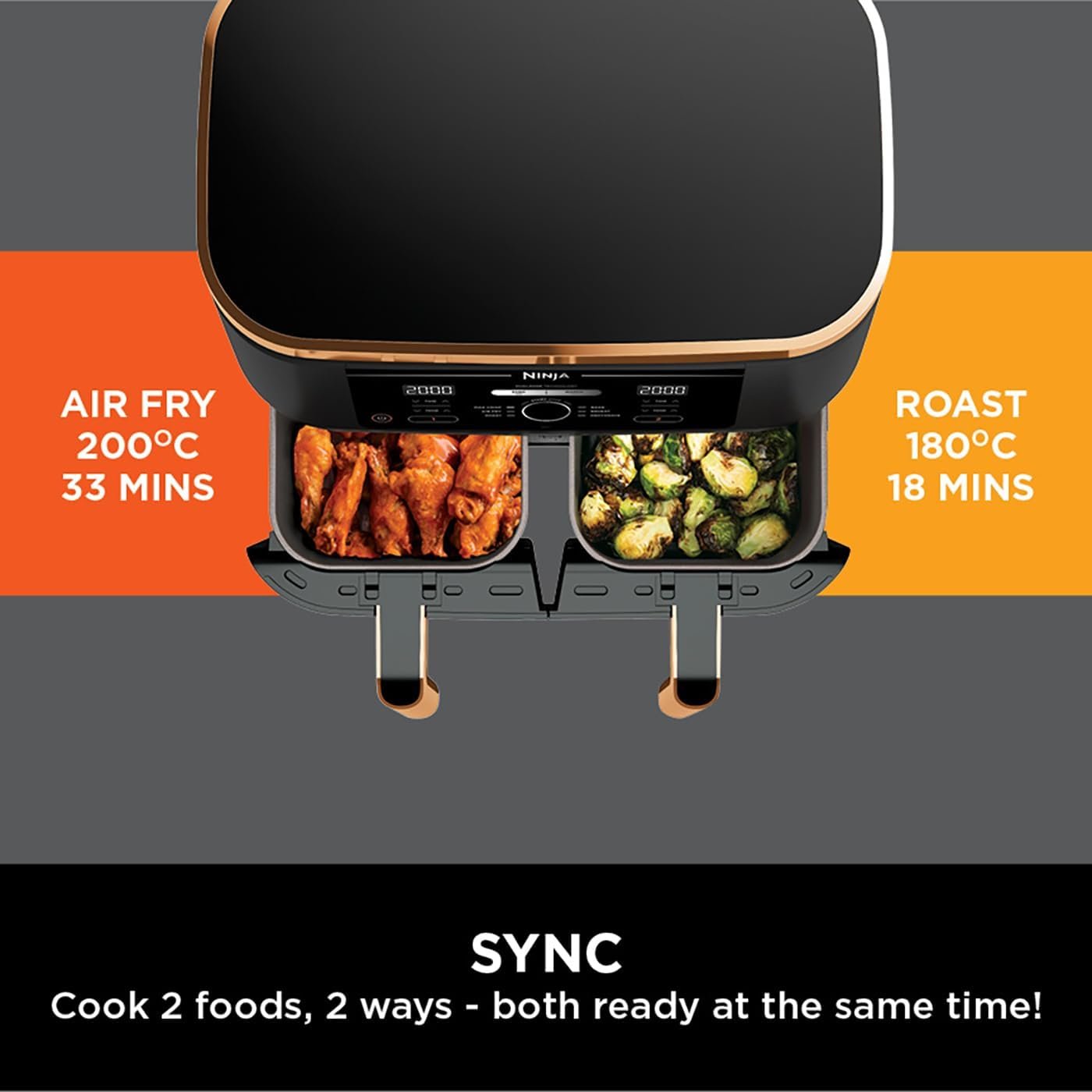 Special Promotion - Foodi Dual-Zone Digital Air Fryer, 2 Drawers, 7.6L, 4-in-1 - Image 4