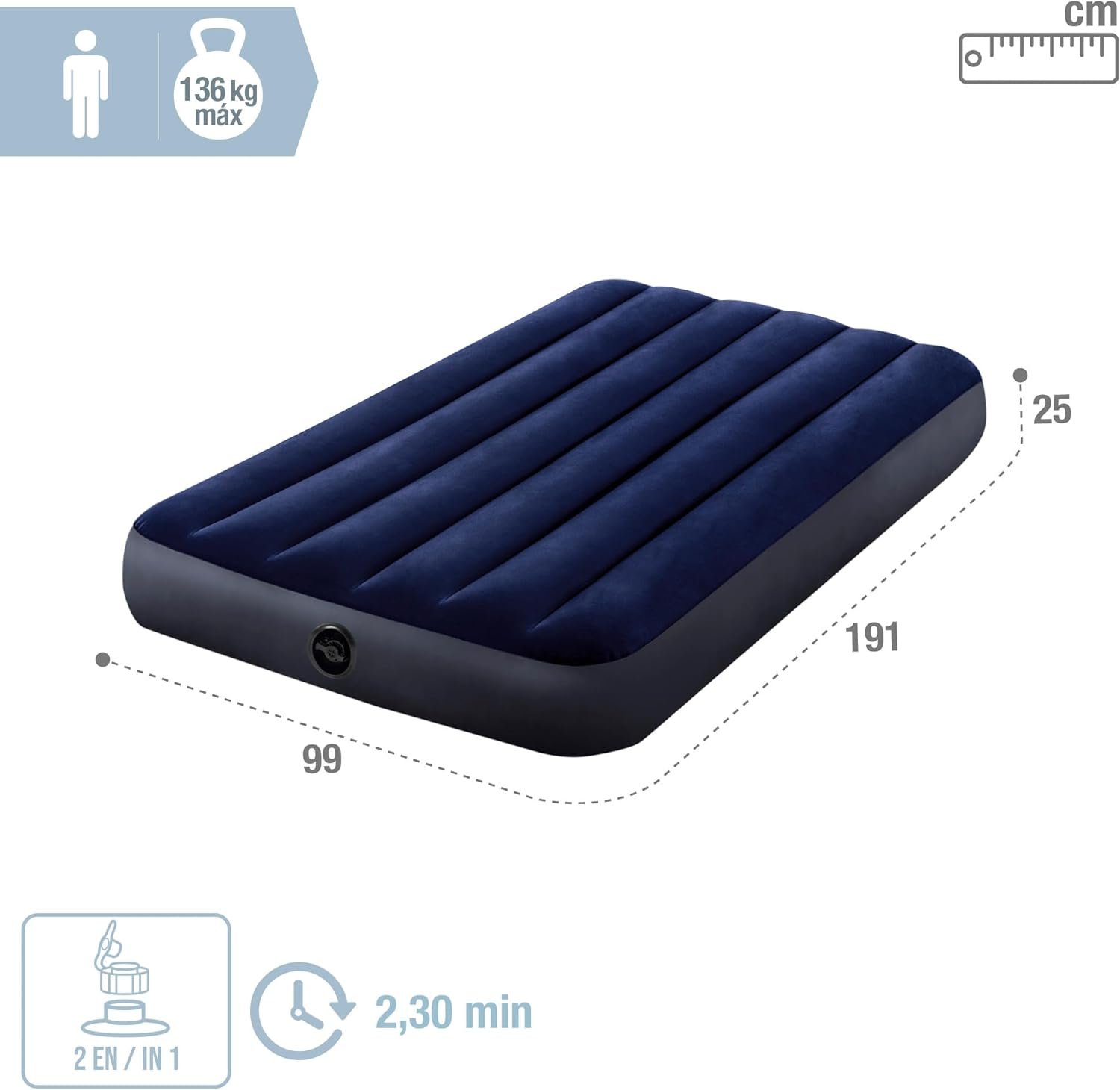Intex Classic Downy Blue Dura-Beam Serie Twin Luftbett - Image 18