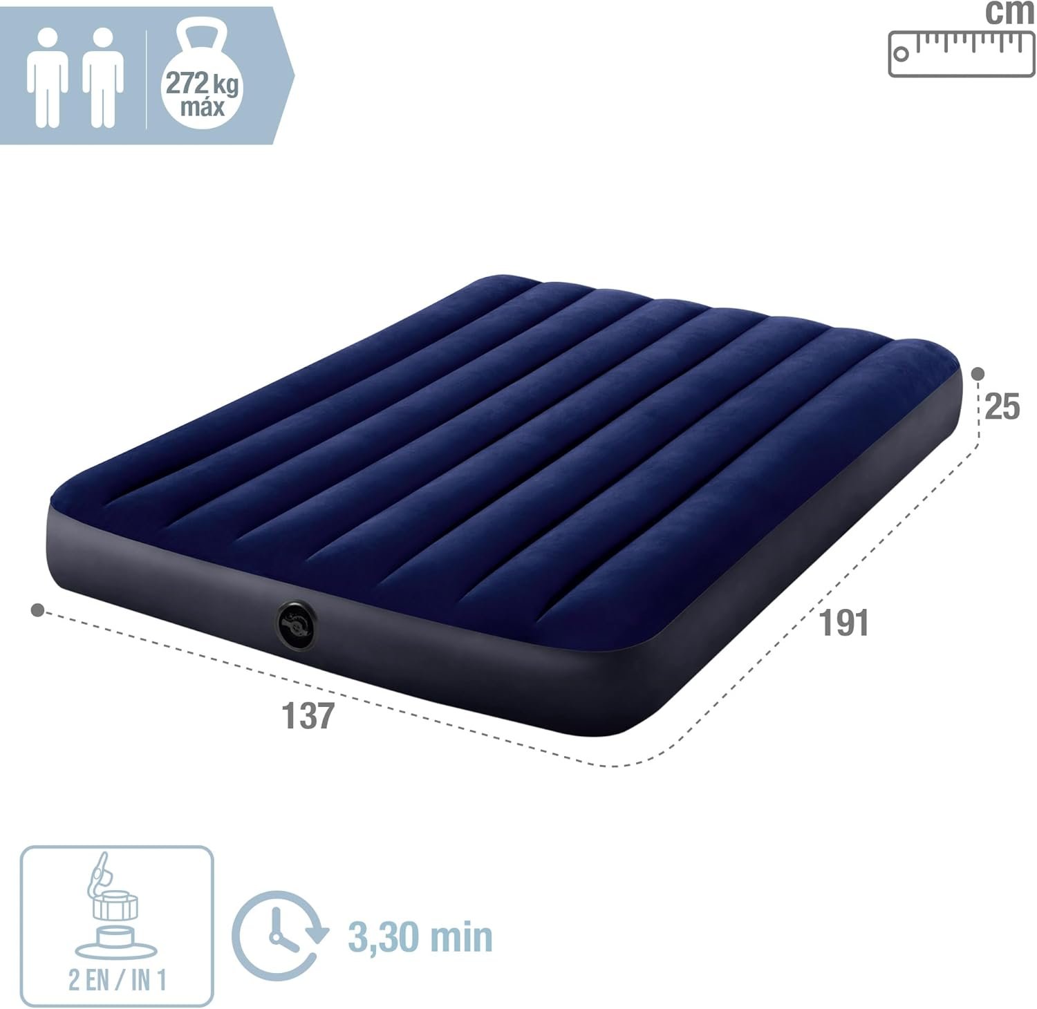 Intex Classic Downy Blue Dura-Beam Serie Twin Luftbett - Image 4