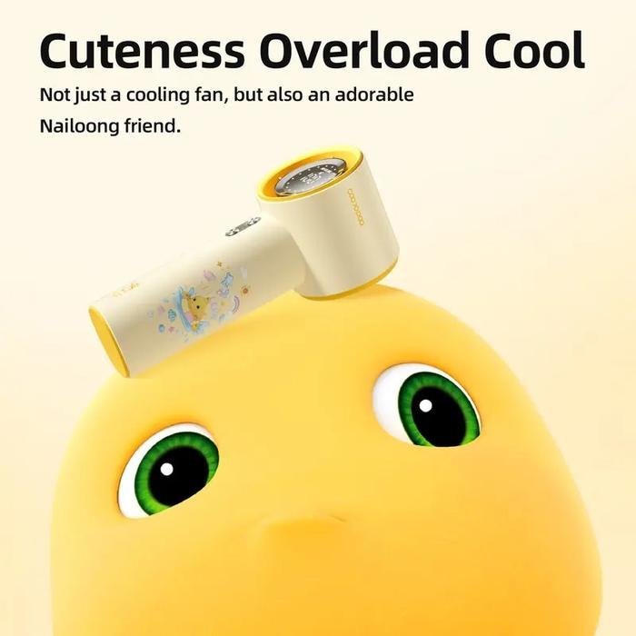 GOOJODOQ x NAILONG GFS001 High-speed Portable Handheld Fan 4000MAH Mini kipas Strong Wind 100 Gear Wind Speed kipas angin Digital Display Adjustable Turbo kipas tangan untuk olahraga luar ruangan dan pendinginan cepat