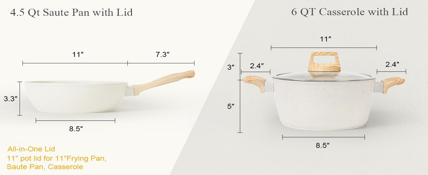 【One - Day Only】17 - Piece Non - stick Cookware Set。