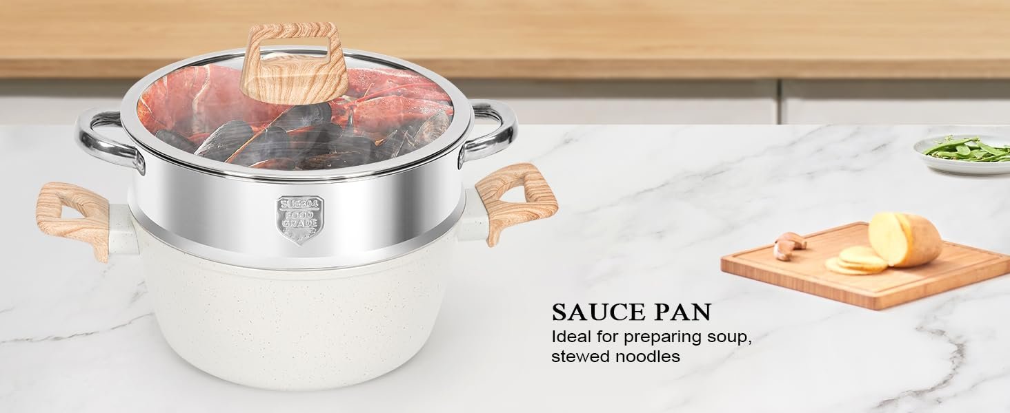 【One - Day Only】17 - Piece Non - stick Cookware Set。