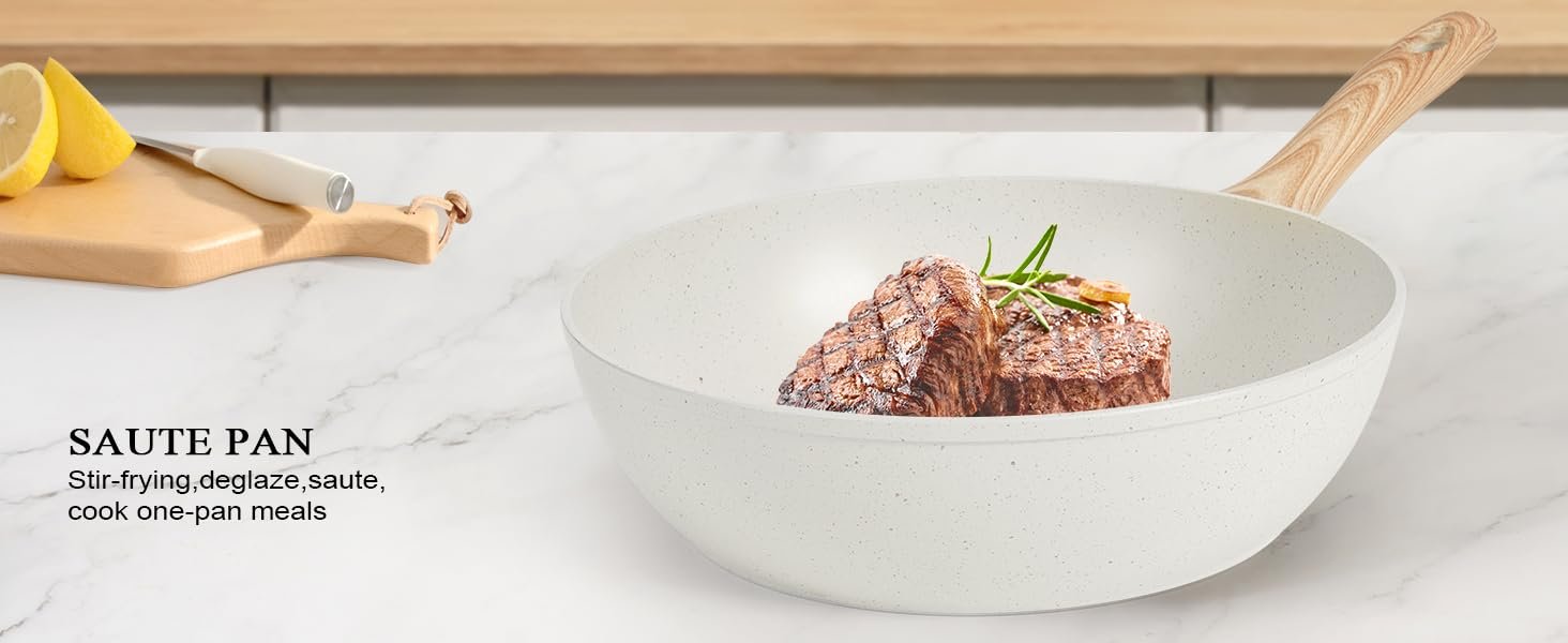 【One - Day Only】17 - Piece Non - stick Cookware Set。