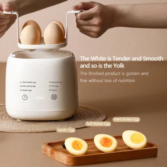 【sg-seller】🔥 Household Mini Egg Cooker - Auto Power-Off, 7 Modes, Breakfast Cooker, 3-Pin Plug