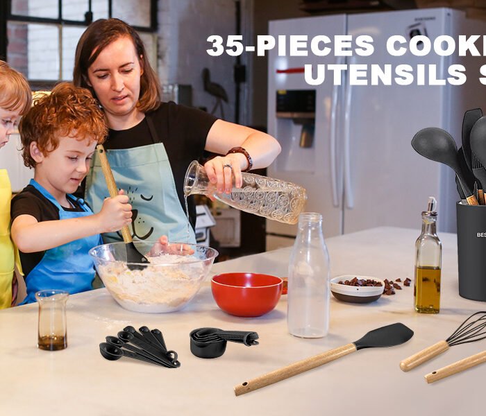 Cooking Utensil Set - 35 - piece Kitchen Utensils, Including Grater