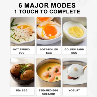 【sg-seller】🔥 Household Mini Egg Cooker - Auto Power-Off, 7 Modes, Breakfast Cooker, 3-Pin Plug
