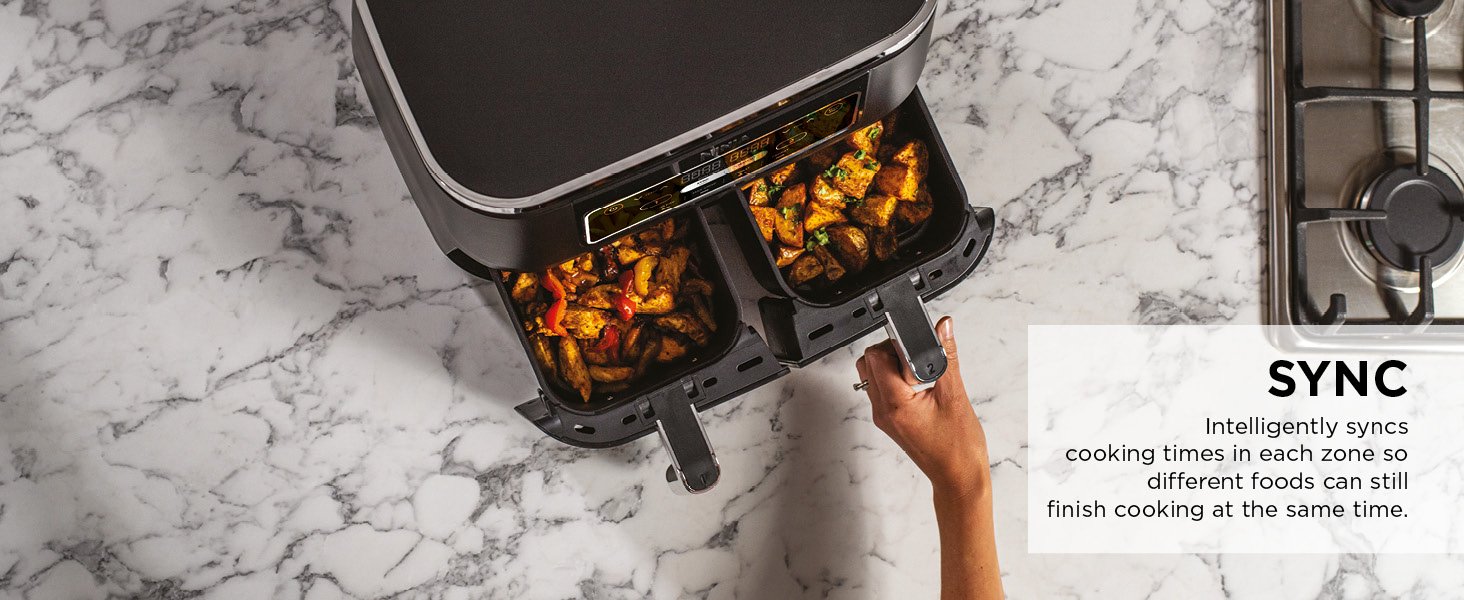 Special Promotion - Foodi Dual-Zone Digital Air Fryer, 2 Drawers, 7.6L, 4-in-1