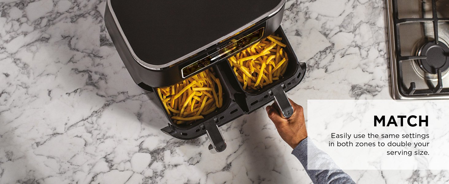 Special Promotion - Foodi Dual-Zone Digital Air Fryer, 2 Drawers, 7.6L, 4-in-1