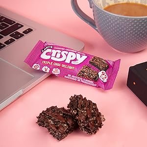 【Limited-Time Offer】Lexi's® 99 Chocolate Crispy Bars | Under 100 Calories Per Bar! Gluten-Free, Low-Fat, Healthy Snack | Vegan | No Artificial Additives | One Chocolate Flavor, Triple Chocolate x12