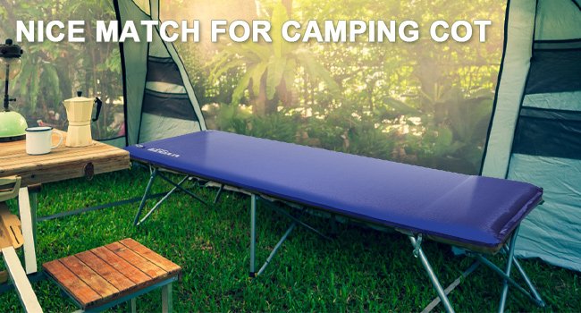 Elegear Self-Inflating Sleeping Pad, 3.18-Inch Extra-Thick Memory Foam Camping Pad with Pillow, 20-Second Quick Inflation, 4-Season Warm Camping Pad – Suitable for Camping/Travelling/Hiking/Car Use