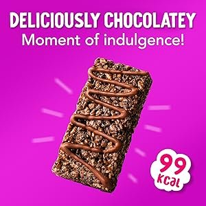 【Limited-Time Offer】Lexi's® 99 Chocolate Crispy Bars | Under 100 Calories Per Bar! Gluten-Free, Low-Fat, Healthy Snack | Vegan | No Artificial Additives | One Chocolate Flavor, Triple Chocolate x12