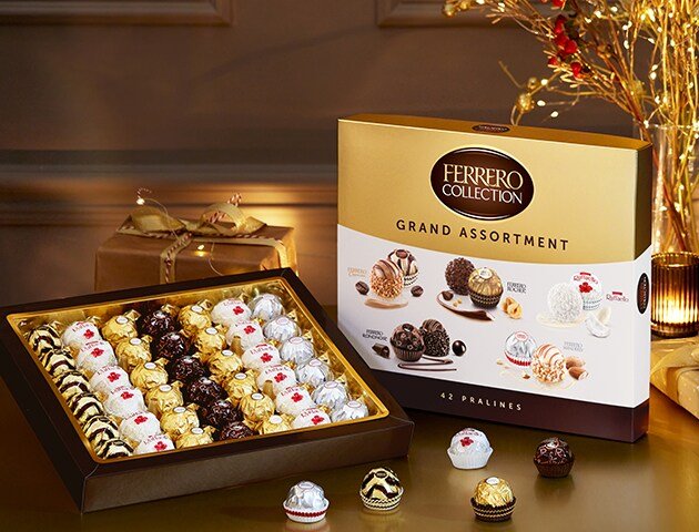 【Limited-Time Offer】42-Piece Premium Gift Box | Rocher, Raffaello, Rondnoir, Manderly, Cappuccino