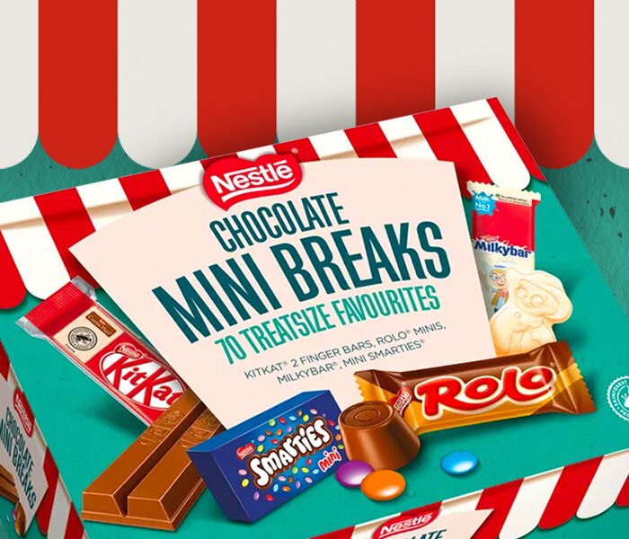 【Flash Sale】Nestlé Chocolate Mini's Selection Box, 70 Chocolate Biscuit Bars - Kit Kat, Smarties, Rolos, Milkybar, Sharing Bulk Chocolate Box