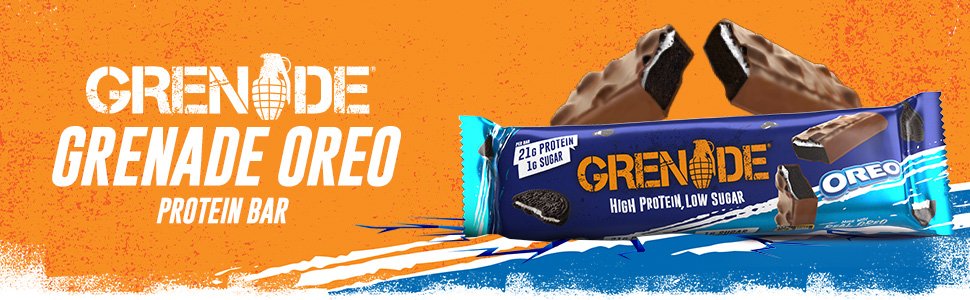 【Limited-Time Offer】Grenade OREO Albumin Protein Bars – High Protein, Low Sugar, 12 x 60g