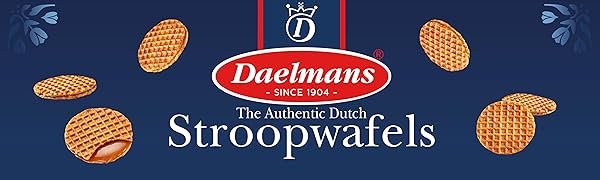 【Limited-Time Offer】Daelmans Caramel Waffles – 39g x 24 Pieces (Single-Serve Packs) in a Box – Authentic Dutch Caramel Waffles – Stroopwaffles