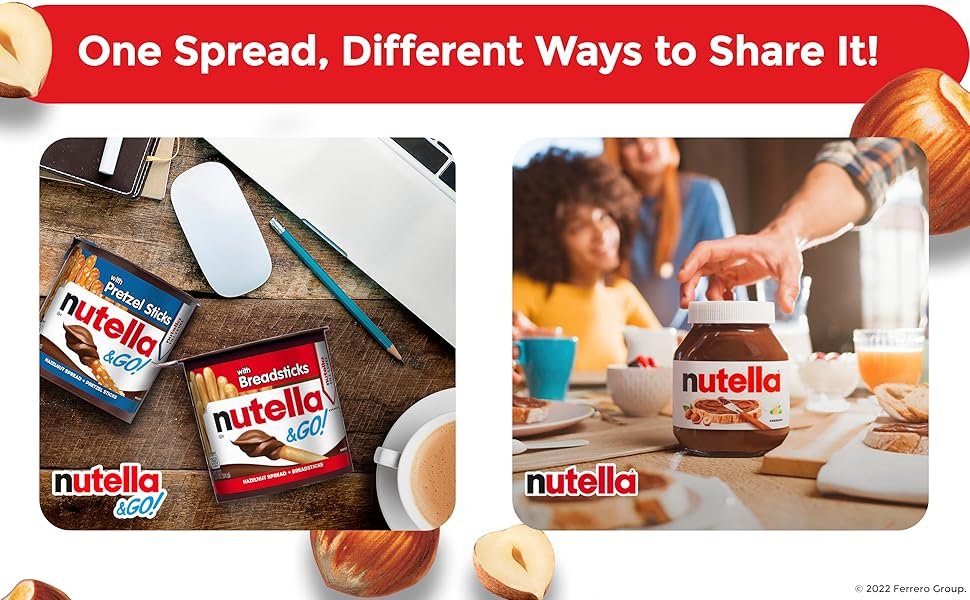 【Limited-Time Offer】Nutella & GO! Hazelnut Cocoa Spread with Breadsticks, Snack Packs | 1.8 oz per Pack, 24-Pack Bulk Size