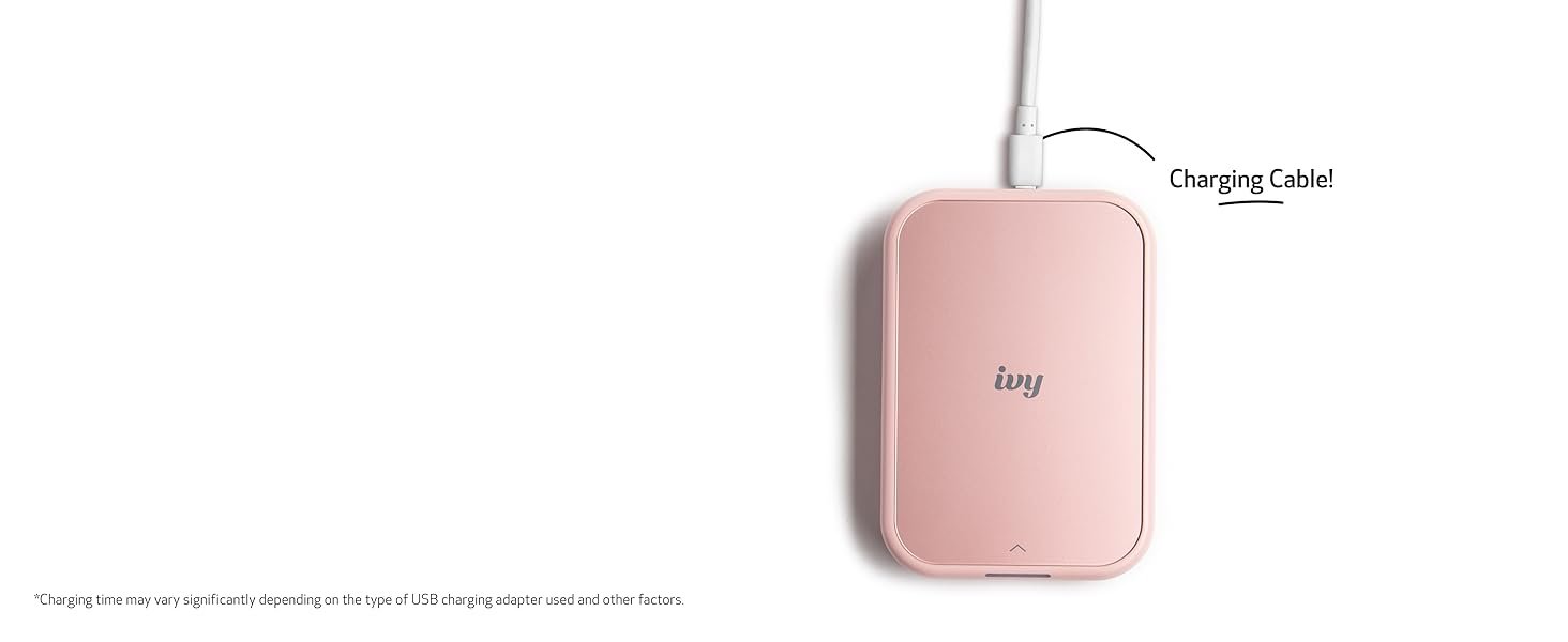 Canon Ivy 2 Mini Photo Printer. Print from Compatible iOS & Android Devices. Sticky-Back Prints. Blush Pink